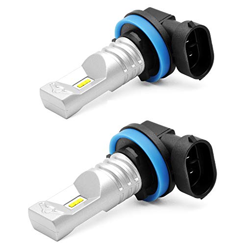 NINEO H11 LED Fog Light Bulbs - CSP Chips 6500K 800LM Cool White Extremely Bright - Pack of 2