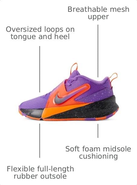 Image of Nike Unisex Kids' Team Hustle D 12 Basketball Shoes - Boys Girls Toddlers & Baby Sneakers