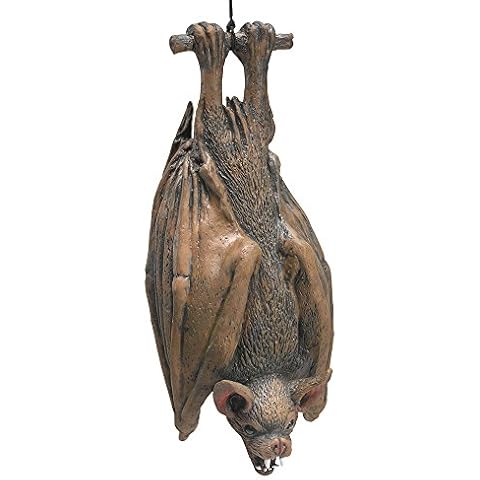 Bristol Novelty HI124 Hanging Bat Prop | Brown | Pack of 1 | 35 cm, One Size Cover