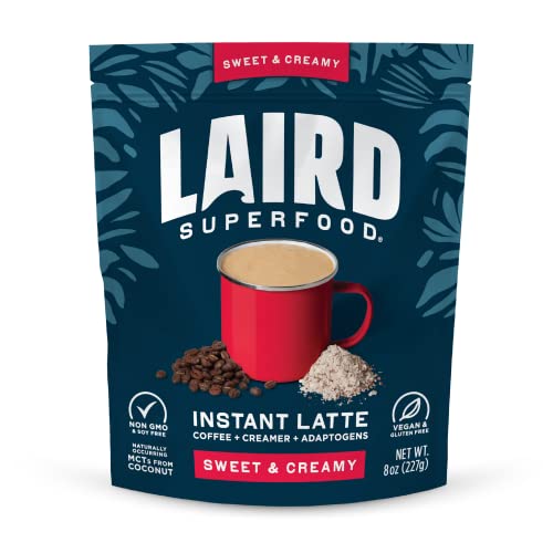 Laird Superfood Instant Latte 100% Arabica Coffee Sweet & Creamy, Non-Dairy, Superfood Creamer, Gluten Free, Non-Gmo, Vegan, 8 Oz. Bag, Pack Of 1 #TOP19