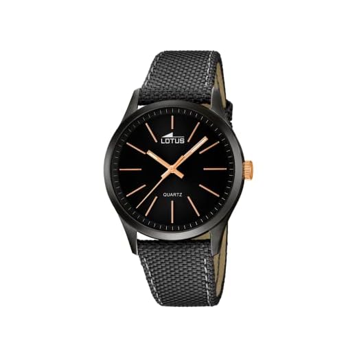 LOTUS Reloj Hombre 18165/2 Minimalist Caja de Acero Inoxidable 316l Negro Correa de Cuero Negro