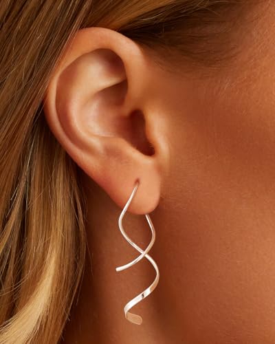 14K Gold/Silver Hoop/Dangle Earrings Dainty Hypoallergenic Jewelry, Trendy Lightweight Accessories for Women Valentines Mother's Day Birthday Thanksgiving Day Gifts4