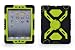Pepkoo Ipad 2/3/4 Case Plastic Kid Proof Extreme Duty Dual Protective Back Cover with Kickstand and Sticker for Ipad 4/3/2 - Rainproof Sandproof Dust-proof Shockproof (Black/green)