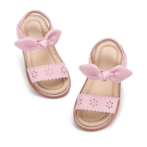 Image of Otter MOMO Girls Open Toe Princess Flat Sandals with Comfort Sole Summer Sandals