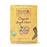 Tropix Trading Company Organic Ginger Chews – Sweet and Spicy, Made with Fresh USDA Organic Ginger, Non-GMO, No Added Flavorings, Vegan, Gluten-Free
