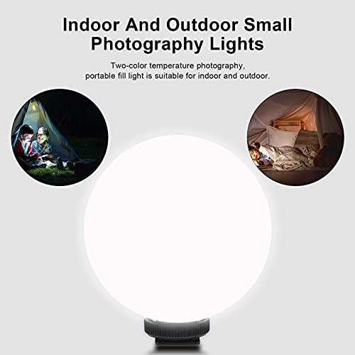 Tragbare Kamera Rundes Fülllicht Dual-Farbtemperatur-Mini-LED-Videoleuchte mit Farbpapier für Fotografie, Live-Streaming – Bild 4