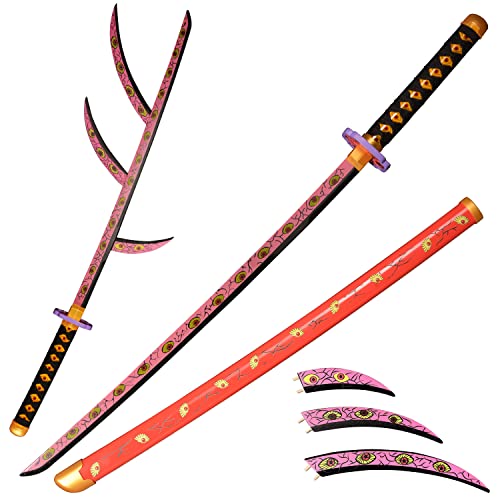 LQZJG Anime Espada de bambú Cosplay，Kokushibou Espada Katana 103 cm/40 Pulgadas