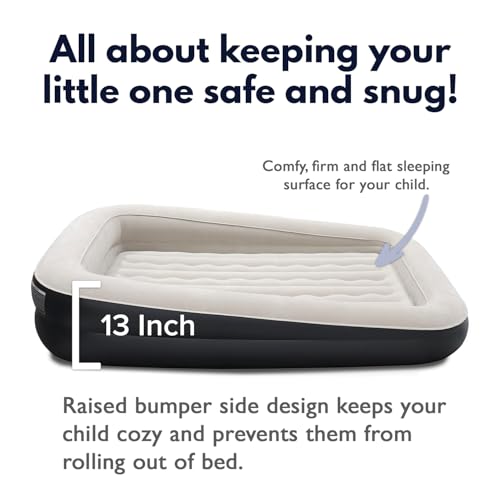 Image of King Koil Air Mattress for Kids with Built-in Pump, Inflatable Toddler Bed