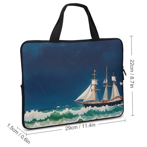 Housse ordinateur 10 pouces Stormy Waves protection tablette vagues vintage