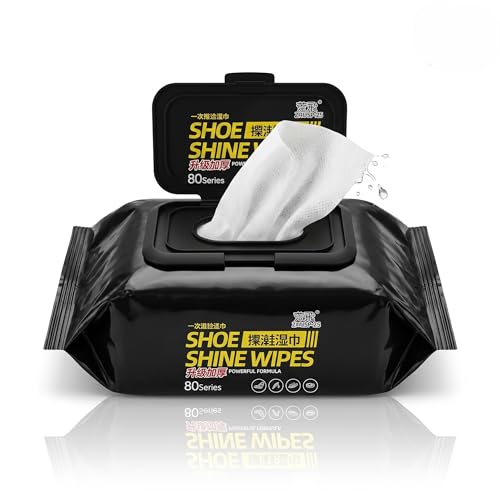 Image of Shoe Cleaning Wipes (80 PCS) - Instant Sneaker Cleaner Wipes for Shoes, White Shoes, Sports Shoes & Leather Footwear, Portable Stain Remover, Quick Cleaning Wet Wipes for Travel & Daily Use