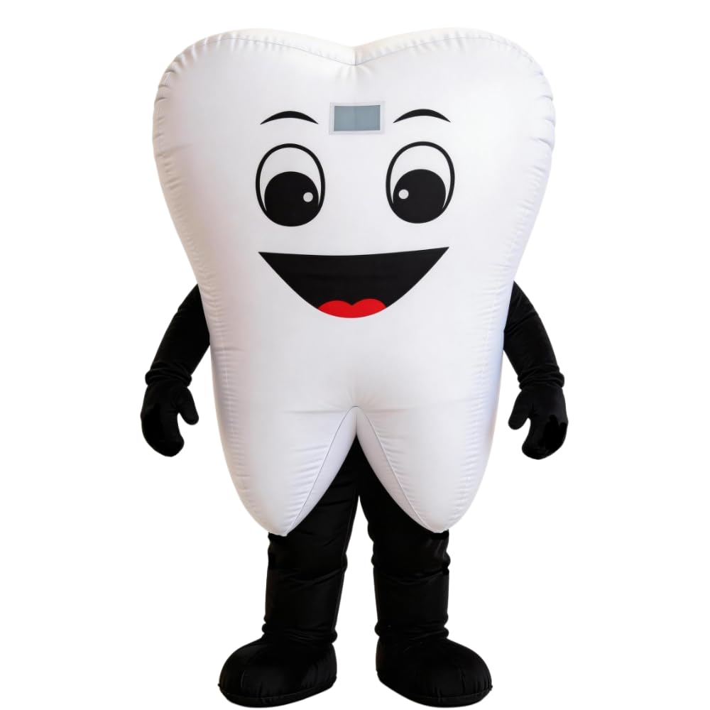 MatGui Inflatable Tooth mascot costume Halloween tooth costume tooth Doctor Charity Event Adult Cosplay Costume