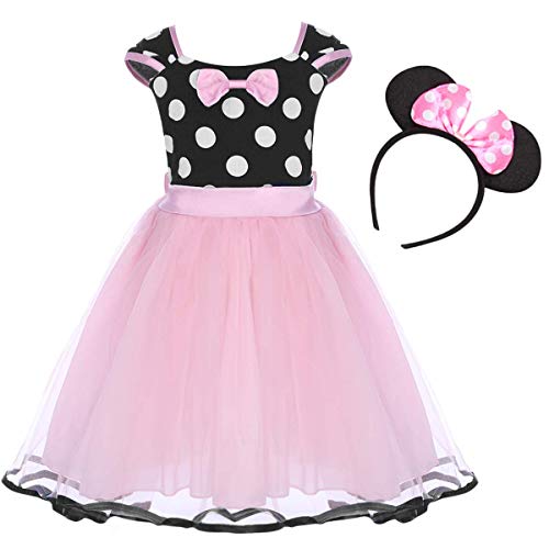 IBTOM CASTLE Toddlers Girls' Polka Dots Christmas Birthday Princess Leotard Costume Tutu Dress