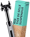 Dureté du ressort réglable - La précharge de la tige de selle AARON est facile à régler sur le côté inférieur avec une vis Allen M6. En tournant la vis, la précharge du ressort peut être augmentée. Ainsi, la tige de selle à ressort convient également pour un poids plus élevé.