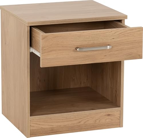 Seconique Dakota 1 Drawer Bedside in Oak Effect
