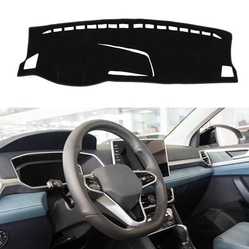 Tapis de tableau de bord pour Volkswagen Taos SUV 2022-2023 Motoforti noir en polyester