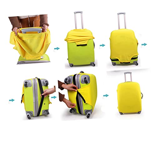 Suitcase Protectors Elastic Luggage Cover for 22- Inches Dustproof Trolley Case Cover Handle Access Purple3
