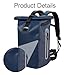 MotiveTech Roll up Top Backpack Waterproof Dry Bag Waterproof Storage Bag for Swimming, Dark Blue