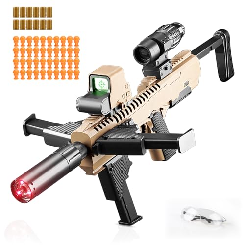 SK MISS Pistolet Jouet, Pistolet Jouet avec Accessoires, Trois Chargeurs Installables, Flash Lors du Tir, Pistolet Jouet pour Les Plus De 14+ Ans Et Les...