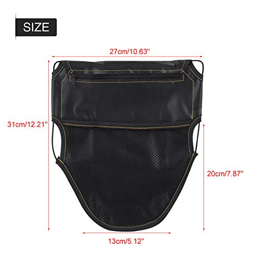 Bolsa organizadora para debajo del asiento de motocicleta y scooter GOTOTOP, PU Leather, color negro miniatura 4