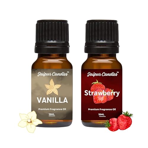 Image of Fragrance Oil | 15 ml | Aroma Oil for Home Fragrance | Best for Aromatherapy | Use in Diffusers, Candles, Air Fresheners (30ML, Vanilla, Strawberry)