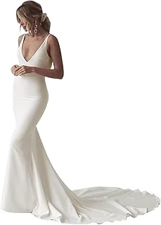 Wedding Dresses for Bride 2025 Lace Boho Mermaid Bridal Gowns for Bride Beach Wedding - Buy now