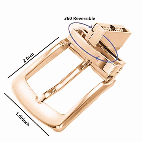 Reversible Prong Belt Buckles For 1 3/8Inch 35mm Mens Belt Straps Gold/Sliver Replacement Buckles(Gloden)4