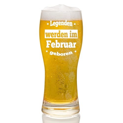 Joymaking Bierglas Geschenke für Männer - Geburtstagsgeschenk im Februar für Papa, Freund, Mitarbeiter, Sohn, Opa - Sinnvolles Lustiges Geschenk 15oz