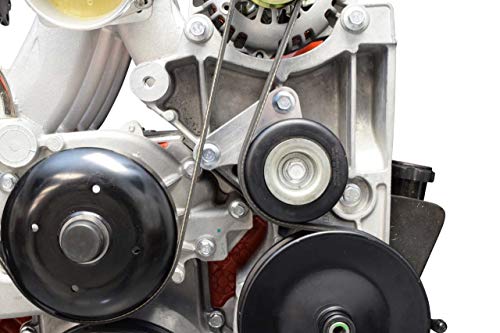 ICT Billet LS Idler Pulley Relocation Bracket for LS1 Intake Swap LQ4 LQ9 LSX 4.8L 5.3L 6.0L Truck Bracket Alternator Power Steering 551353 Billet Aluminum Made in USA 551353