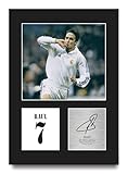 HWC Trading Raul Real Madrid Regalos Impresos Imagen De Autógrafo Firmado Para Los Aficionados Al Fútbol Y Partidarios - A4 Retrato