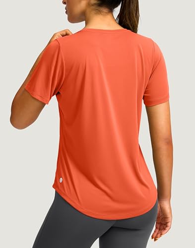 Image of Women's Short Sleeve Workout Shirts UPF 50+ Sun Protection T-Shirts Quick Dry Breathable Gym Running Hiking Tops for Women