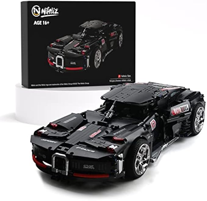 Nifeliz KV1 Car Building Kit, Cars Collectible Building Blocks Toy for Adults, 1:10 Scale Race Car Model Engineering Toy 2223 Pieces (New 2023)
