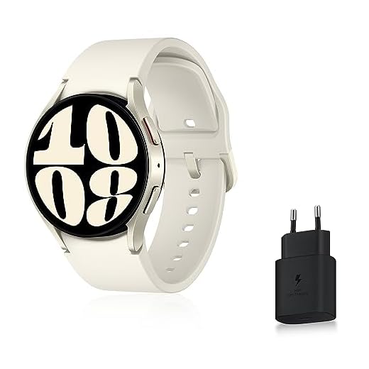Samsung Galaxy Watch6 Montre Connectée avec Chargeur, Suivi de Santé, Suivi Sportif, Bluetooth, 40mm, Crème, Exclusivité Amazon Version FR