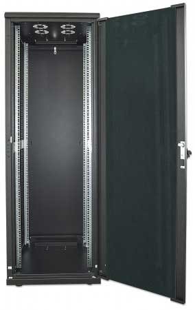 kab24® Netzwerkschrank Serverschrank Wandhehäuse Netzwerk Wandschrank Wandverteiler SOHO Schrank schwarz 19 Zoll 36 HE H:172,8 x B:80 x T:80cm
