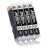 インクのチップス キヤノン用 BCI-351XL 互換インク BCI-351XLBK ブラック 4本 大容量版 残量表示対応