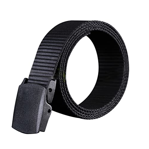 Men's Casual Belt Canvas Belts for Men Military Style Airport-friendly Automatic Buckle