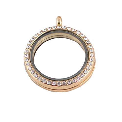 Generic Living Memory Locket Crystal Necklace Floating Charm Jewelery Pendant Charms DIY