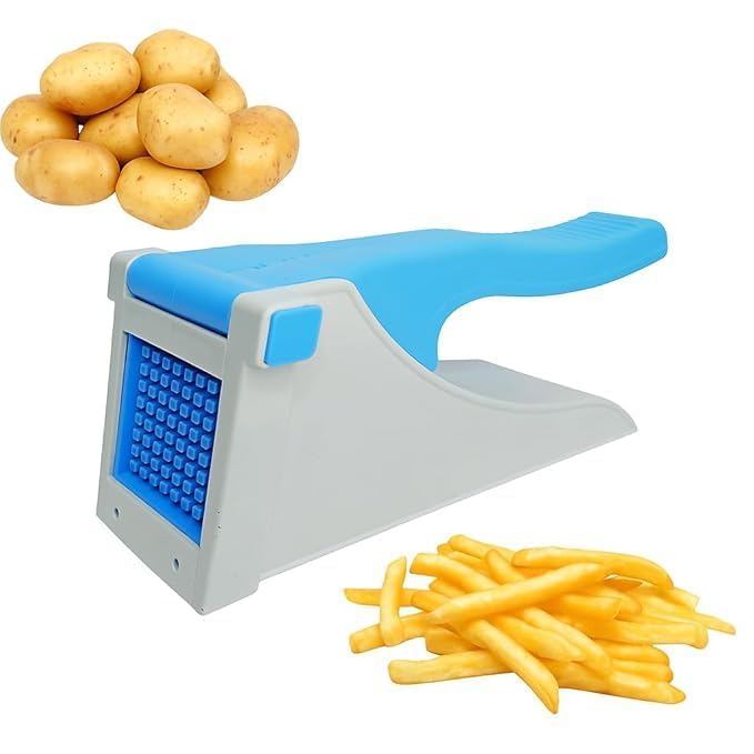 Image of French Fry Chipser - Heavy-Duty Vegetable Chopper & Cutter for Kitchen | Unbreakable Body with Stainless Steel Blades | Potato, Onion, Carrot, Salad & - Multipurpose Kitchen Tool