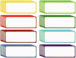 Grevosea 40Pcs Magnetic Dry Erase Labels, 8 Colors Magnetic Label Stickers Reusable Magnetic Labels, Writable Erasable, for Whiteboards Locker Refrigerator Crafts