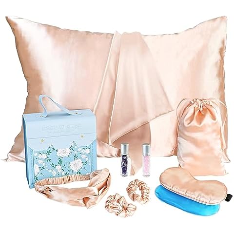 OPELETNNT Gifts for Teenage Girls, Teen Girl Gift for 10 11 12 13 14 15 16 17 Year Old, Tween Girl Gifts Ideas, Daughter, Sister Birthday Gifts, Satin Pillowcase, Satin Eye Mask and Hair Accessories Cover