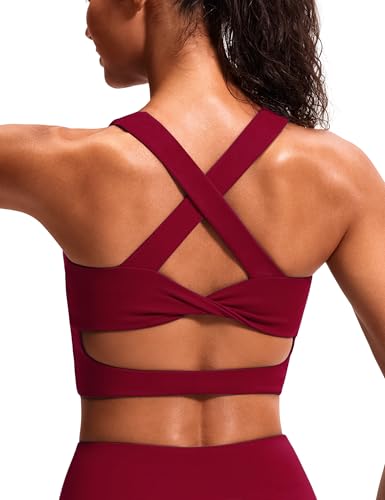 Image of Sports Bras for Women Criss-Cross Back Padded Workout Tank Tops Medium Support Crop Tops for Women