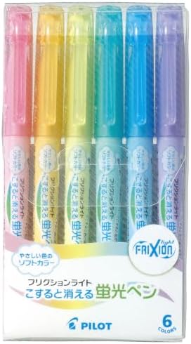 PILOT 蛍光ペン フリクションライト 3.3mm ソフトカラー 6色セット SFL60SL6CS