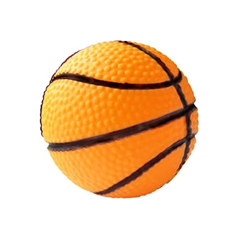 WonMaiDangGX Squeaky Puppy Toy Basketball Shape Dog Chew Toy Soft Chewing Sound Ball for Small Dogs Puppies (Random Color) Cover