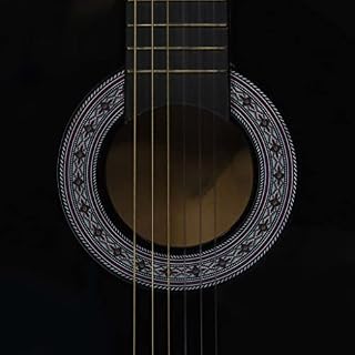 Wakects Guitare classique noire avec sac pour débutants et adultes - Les Beatles, Paul McCartney, John Lennon, RIngo Starr, George Harrison Wakects Guitare classique noire avec sac pour débutants et adultes – Image 6