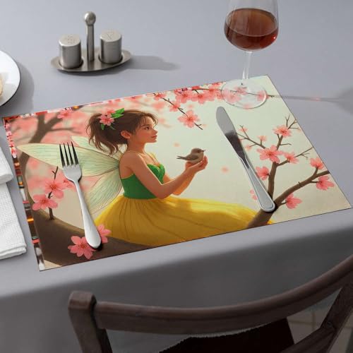 Décorations de table de Pâques de qualité supérieure avec oiseaux et cerisiers