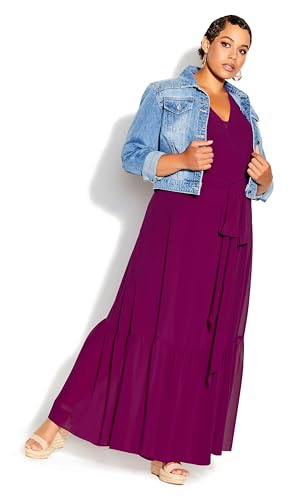 CITY CHIC Women's Citychic Plus Size Maxi Flutter Wrap3