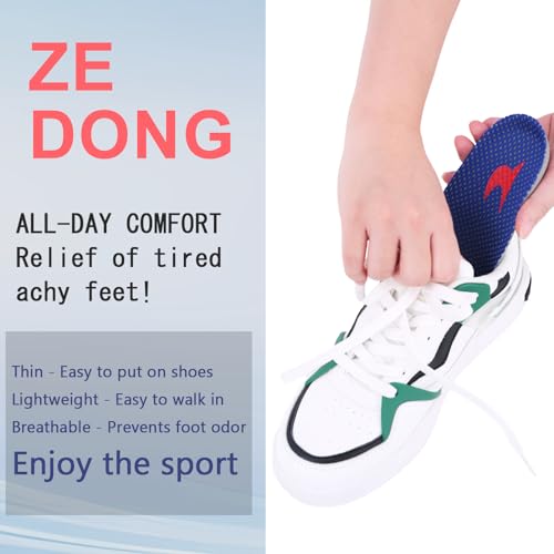 Image of Shoe Insoles, Comfort Thin Lightweight Shock Absorption and Cushion Shoe Insole, Best Insoles for Men and Women for Everyday Use (Green, M:(Men7-8 /Women8-9))