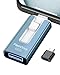 GNASEET USB Stick 256GB für Phone, 4 in 1 USB Speicherstick für Phone/Pad/Android Handy/PC, USB 3.0 Memory Stick High-Speed Flash Laufwerk, Phone Externer Speichererweiterung Fotostick, Blau