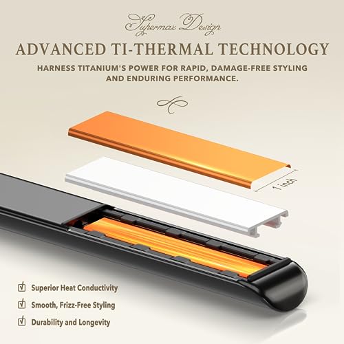 Giacomucci GM283 Titanelli 2 In 1 Titanium Hair Straightener And Curler | 100% Pure Ti-Thermal Technology Flat Iron thumb #2