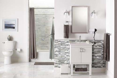 Moen YB5118BN Voss - Toallero de baño (18 pulgadas, níquel cepillado)