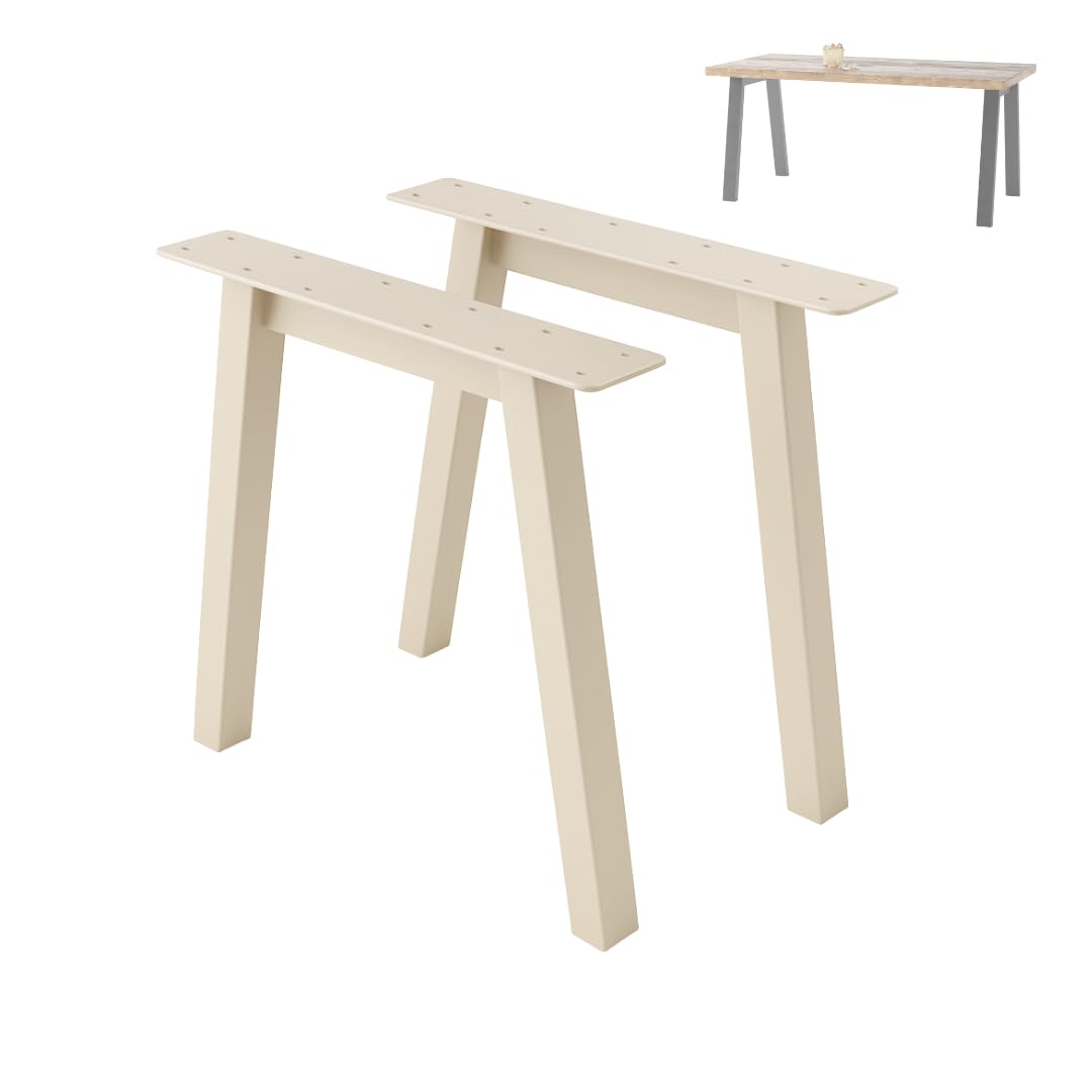 Gambe da Tavolo Struttura in Metallo Beige 88x72x11cm DIY - Gambe Loft Industriali per Tavolino, Tavolo da Pranzo, Scrivania, Tavolini da Caffè